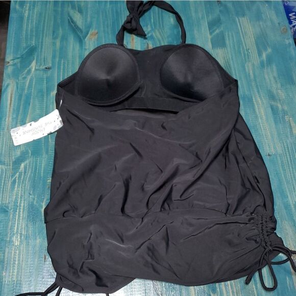 Enjoy the Sunshine Black Tankini Halter - Large - Picture 4 of 4
